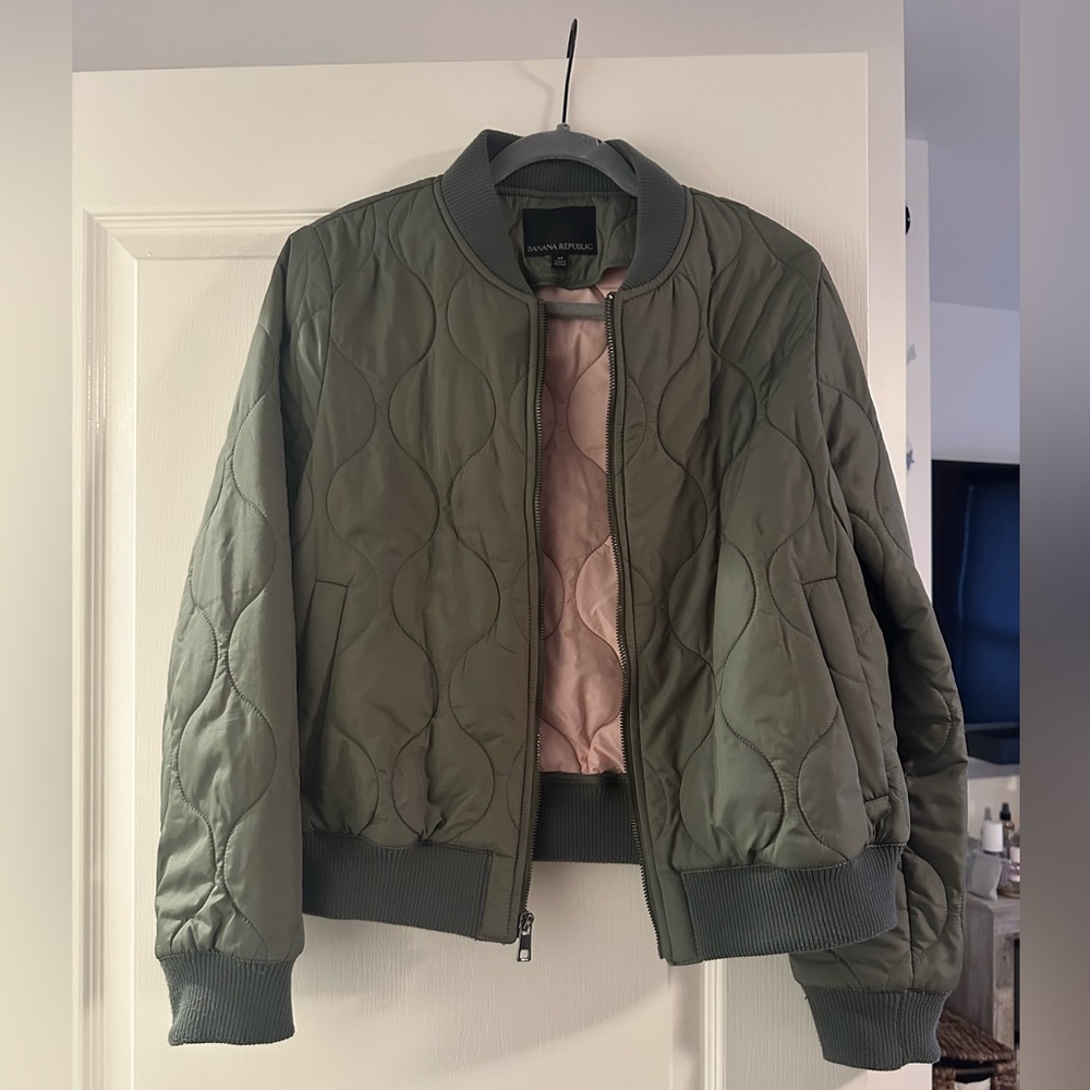 Banana Republic Quilted Bomber Jacket